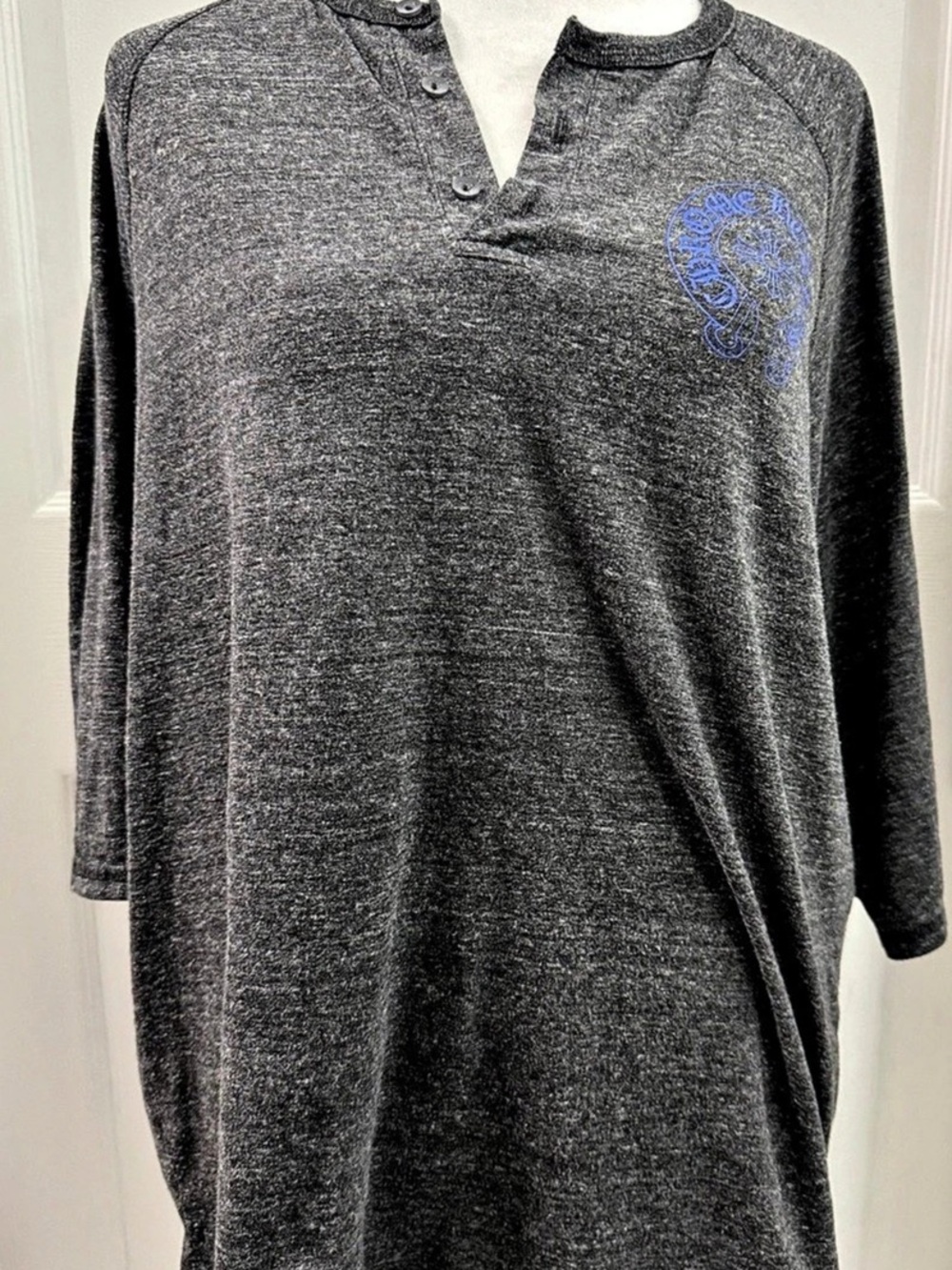 Chrome Hearts Horseshoe Logo unisex Henley Graphic Tunic XL